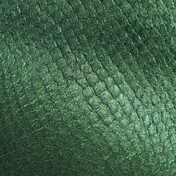 Cuir marin vert bouteille métallisé