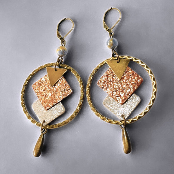 Boucles cuir Adamante Créoles