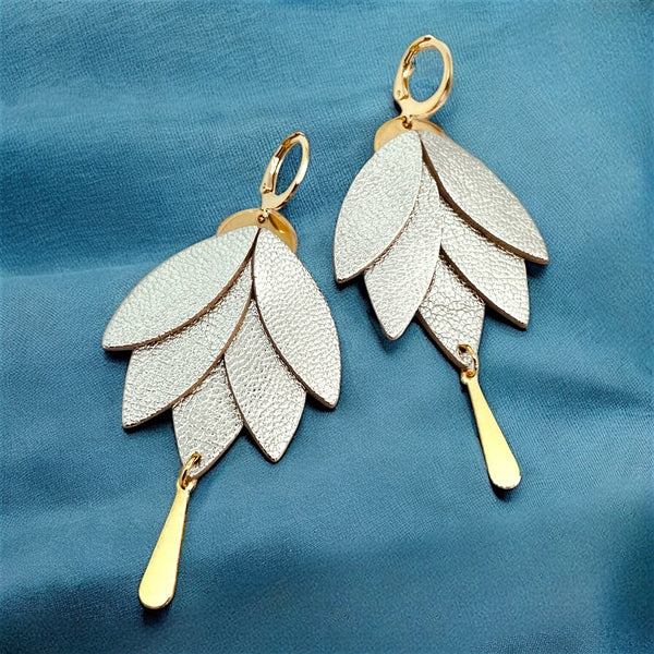 Boucles cuir Nymphéa