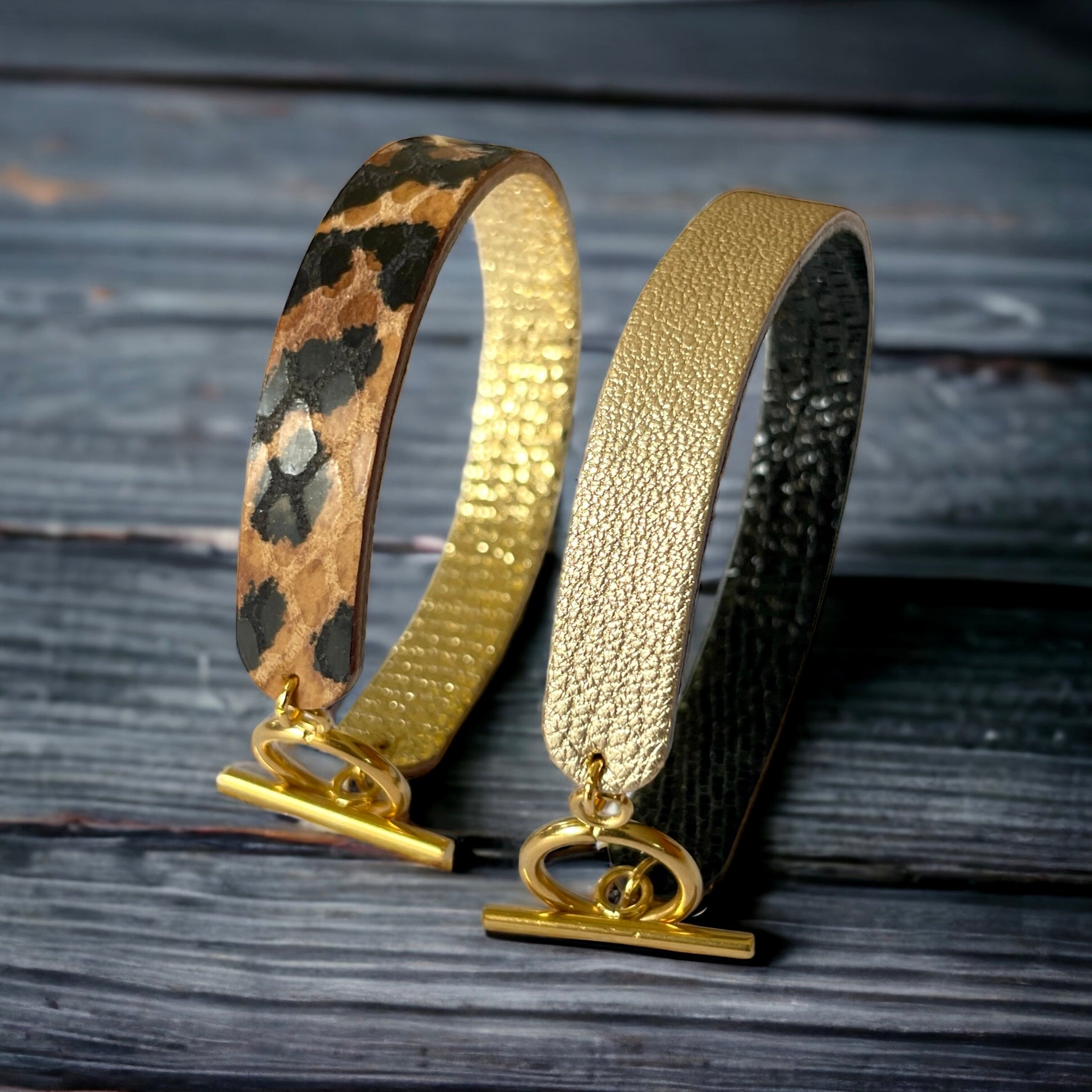 MILO gold leather bracelet