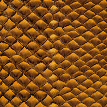 Charger l&#39;image dans la galerie, Cuir marin Ictyos vue de près, cuir de poisson saumon Ocre écaille
