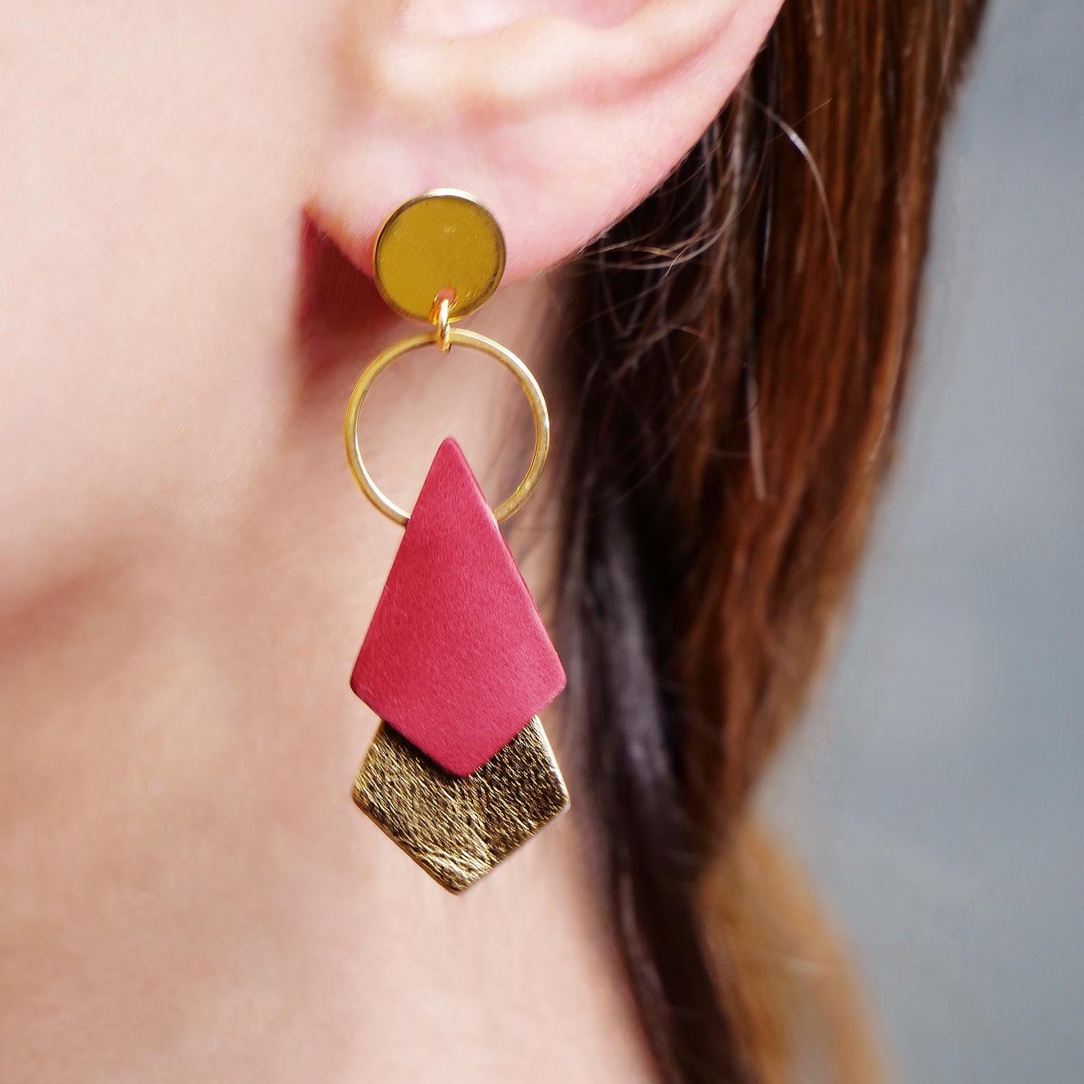 puces acier doré l'or fin cuirs recyclés vieux rose et doré