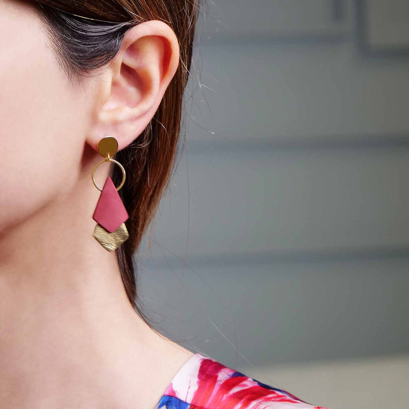 puces acier doré l'or fin cuirs recyclés vieux rose et doré