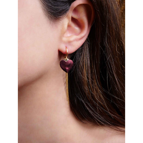 Boucles d'oreilles cuir Daphné